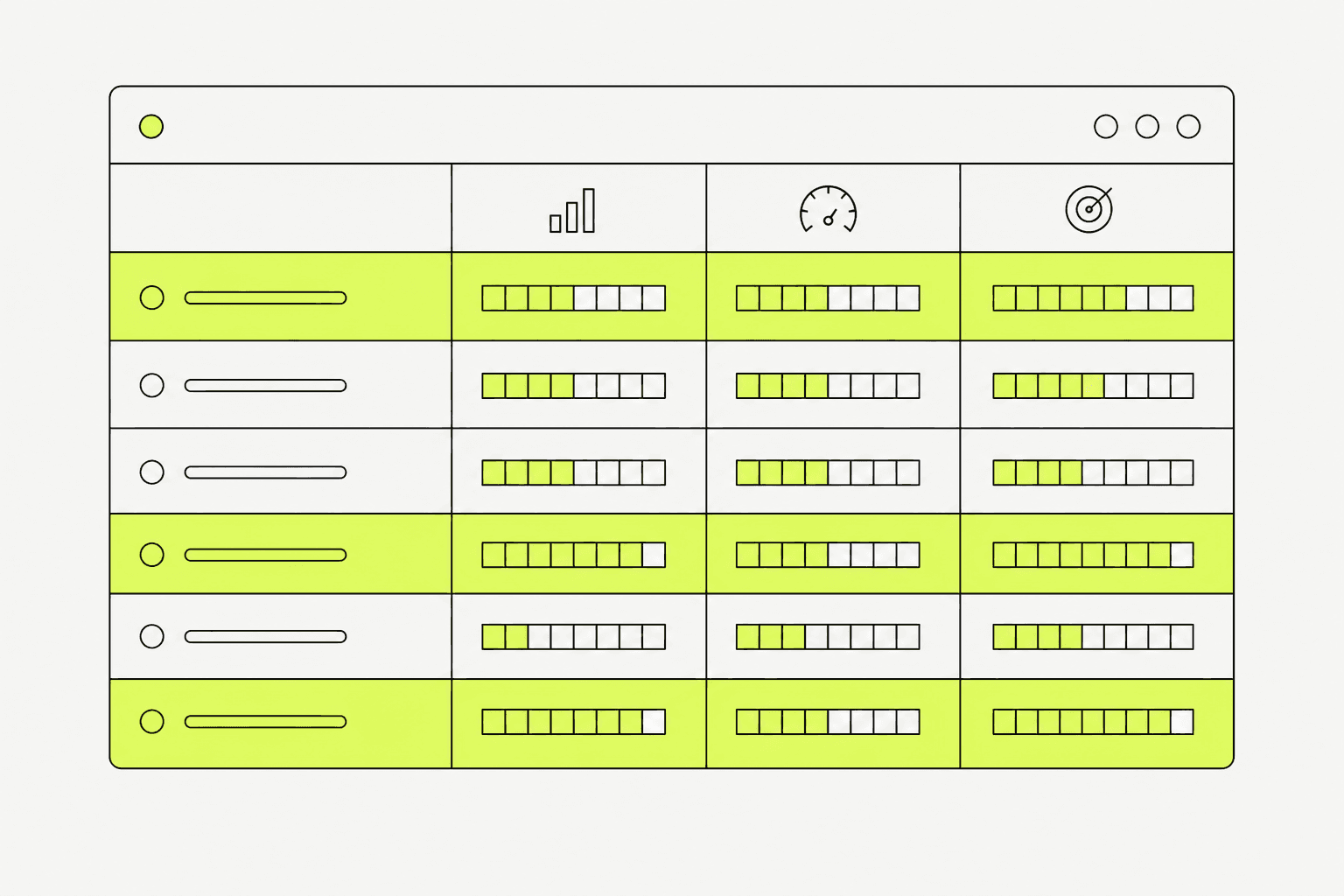 ตัวอย่างตาราง keyword map จับคู่คลัสเตอร์กับ URL เป้าหมาย